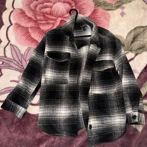 Black and White Plaid Jacket